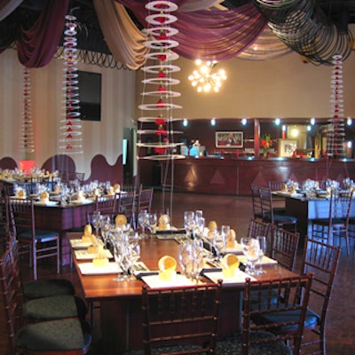 The tables and decor were handcrafted by Match Bar & Grill for the International Caterers Association networking dinner, held in Match's main banquet hall.