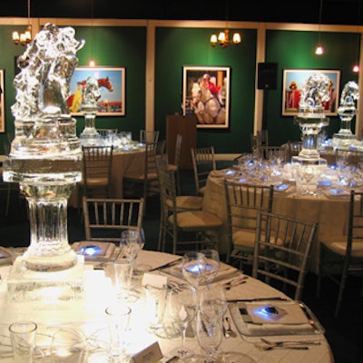 Iceculture provided ice centerpieces shaped like horses for Canadian National Railway?s executive dinner at the National Trade Centre during the Royal Agricultural Winter Fair at the Canadian National Exhibition.