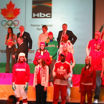 Models posed onstage wearing the new outfits.