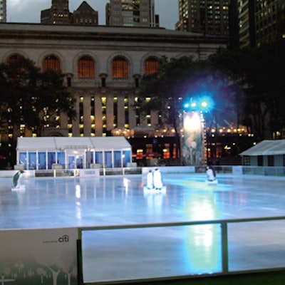 Bryant Park this year features a new 17,000-square-foot ice-skating rink, the Pond, presented by sponsor Citi.