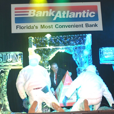 Fear No Ice helped carve BankAtlantic C.E.O., Alan Levan, out of a block of ice for its Red Carpet 2005 employee appreciation event.