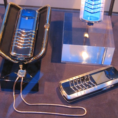 Vertu displayed its new line of diamond-studded mobile phones during a media launch at the Trump International Hotel & Tower sales office.
