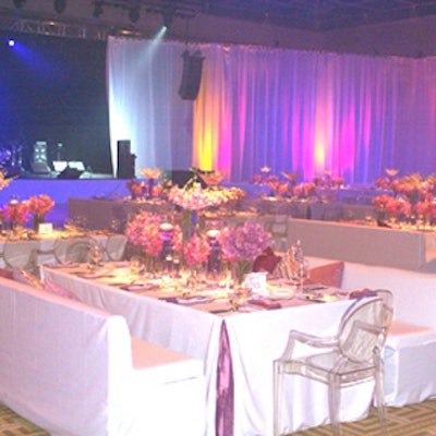 Festivities put together a South Beach-flavored event using white and purple tones for the GL Homes holiday party at the Westin Diplomat Resort & Spa.