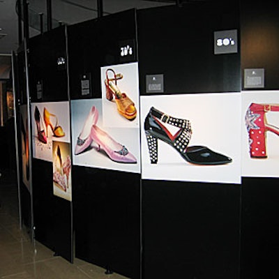 A small exhibit also showed blowups of crystal-studded shoes from the past century.