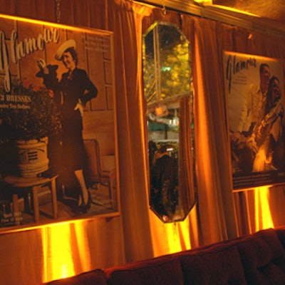 Blowups of vintage Glamour magazine covers decked the walls.