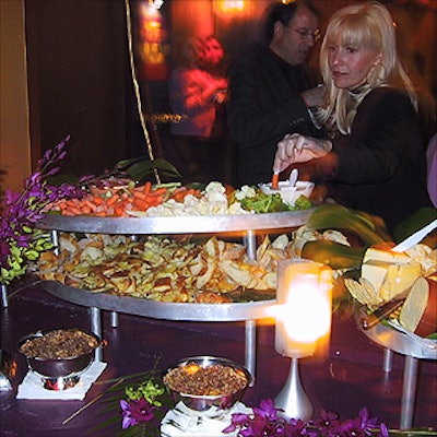 Mood Food provided flowers, candles and vegetable and cheese platters for the V.I.P. balcony at Seventeen magazine's New Star Designer Showcase at Roseland.