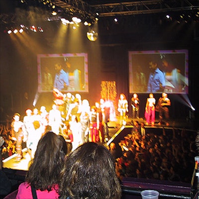 Models took the runway at Seventeen magazine's New Star Designer Showcase at Roseland Ballroom. The V-Plex Video Wall Network provided the video screens and did all of the show's technical work.