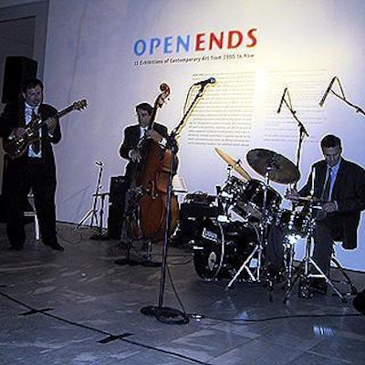 The Mark Kleinhaut Trio played for the well-dressed, well-coiffed crowd at Avenue magazine's 25th anniversary party at the Museum of Modern Art.