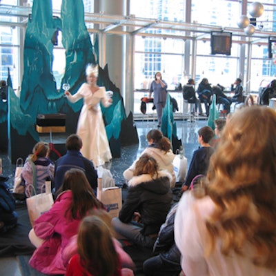 Costumed Discovery employees told stories to the kids.