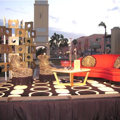 Robb & Stucky created a talk-show environment for Mizner Park's fashion-inspired event.