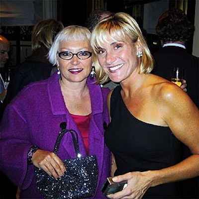 Serena Bass (left) of club Serena and catering company Serena Bass Inc., and Susan Magrino, of Susan Magrino Agency, who organized the party.