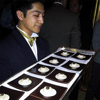 The exquisite food included sea scallops with Osetra caviar.
