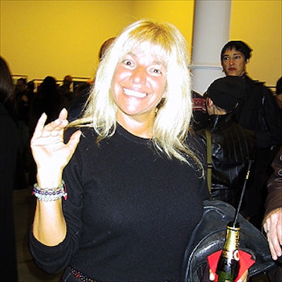 Cable star Robin Byrd was one of many guests to toast Patrick McMullan with the current chic party drink: mini champagne bottles, served with a straw.