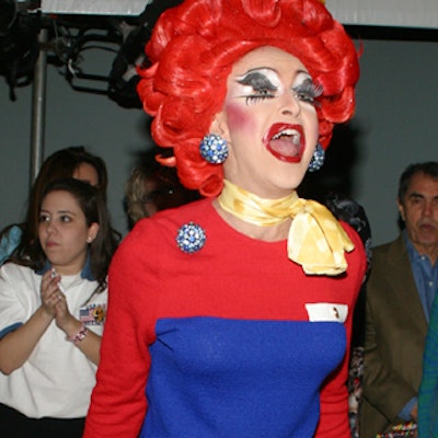 South Florida's resident drag queen Adora wished the museum a happy birthday.