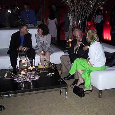 Guests lounged on furniture by Designs by Douglas while sipping martinis and champagne at Cipriani 42nd Street.