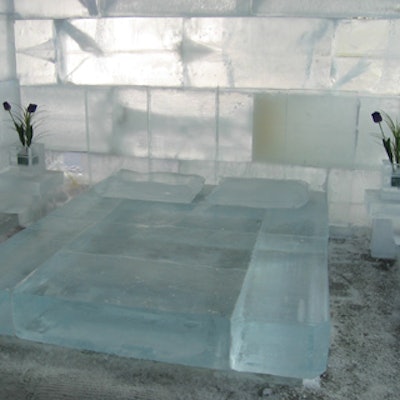 Iceman constructed a full-size model suite made entirely of ice at the building site of boutique condos, a new condominium codeveloped by Urban Capital Property Group.