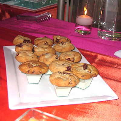 Chef Hedy Goldsmith from Nemo made chocolate chip cookies with malted-milk shots.