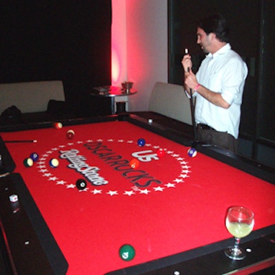 Us Weekly and Rolling Stone's 'Oscar Rocks' party at the Pacific Design Center had a laid-back atmosphere featuring a logoed pool table.