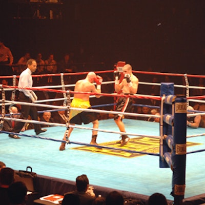 A boxing ring filled the center of the Hammerstein Ballroom for the second annual Box NYC fund-raiser.