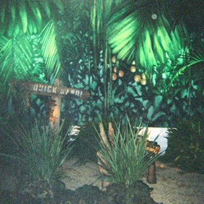 A quicksand vignette added to the Everglades environment recreated at the event.