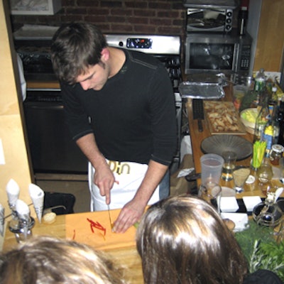 Justin Jones of Urban Events showed the crowd how to make fun, simple party food.