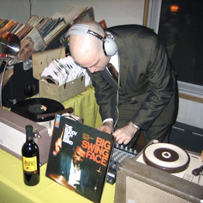 Jonathan Jacobs—a k a the “Vintage DJ”—brought in a collection of mood-appropriate vintage records to give the party a retro feel.