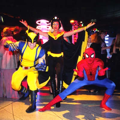 Guests had their photo taken with some of the seven actors dressed as Marvel superheroes who circulated throughout the evening.