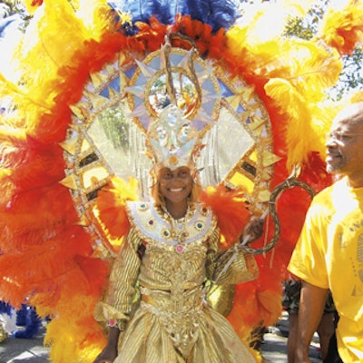 A West Indian Day carnivalgoer.
