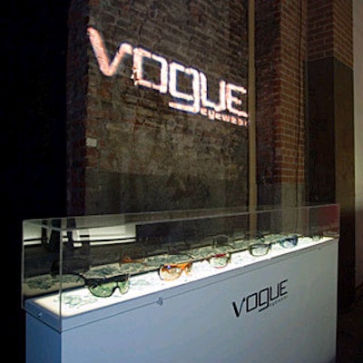 Guests could peruse Vogue's designs and have their photographs taken with the fashion frames.