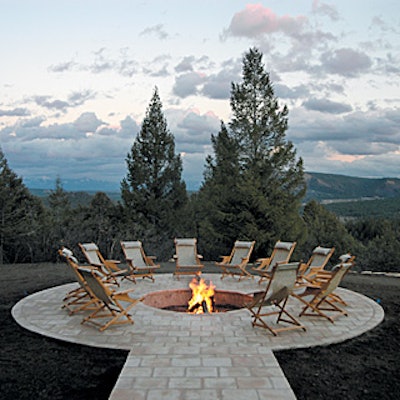 For a more casual alternative to the Keyah Grande's 12-seat conference room, head out to?the rest's circular fire pit deck.
