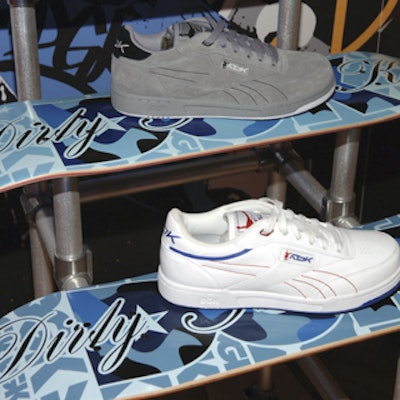 Skateboards were converted into display shelving and serving trays.
