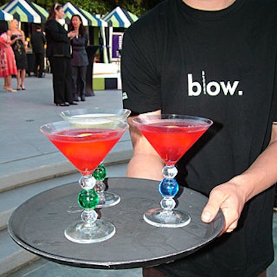 Waiters wearing T-shirts emblazoned with the word blow (as in birthday candles) offered colorful cocktails.