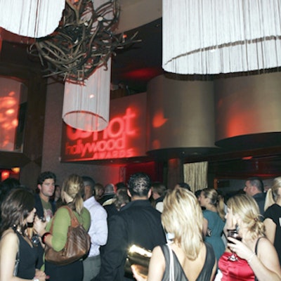 Republic’s dining room bore a big red gobo announcing Us Weekly’s Hot Hollywood awards.