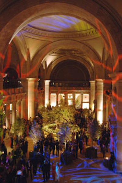The gala's after-party was held in the Met's Great Hall, which Monn fashioned to look like the rolling Scotland highlands with moss, pear trees, and a 20-foot-wide apple tree.