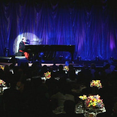 Sir Elton John performed at the Billie awards at the Beverly Hilton.