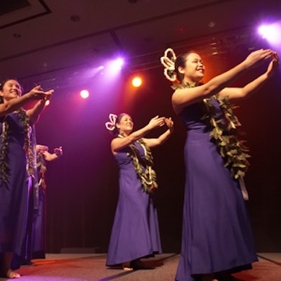 Hawaiian dancers from Halal Hula O Walea performed during the evening.