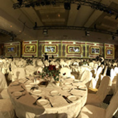 Liteworks used 24 projectors to beam Baroque images on the walls of Westin Harbour Castle ballroom for RE/MAX's annual awards gala.