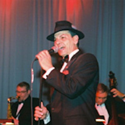 A Frank Sinatra impersonator, also from K&M, belted tunes from the legendary crooner's repertoire.