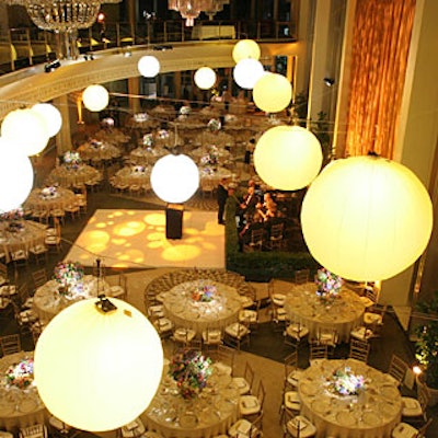 Illuminated spheres soared over the Los Angeles Opera's 20th-anniversary gala.