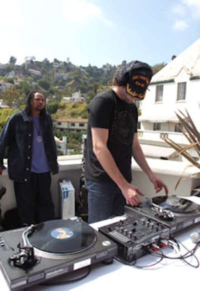 DJ Sullivan manned the turntables outdoors.