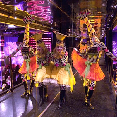 Performers from Stop Thyme Productions strolled from room to room during McCarthy Tetrault's client party at Guvernment.