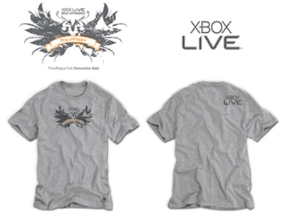 Xbox reinforced its branding by giving away 500 T-shirts screen-printed with gamers tags.