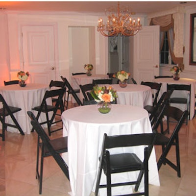 One of the many rooms inside the mansion that was elegantly decorated for the evening.