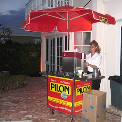 Café Pilon served fresh cafécito throughout the night.