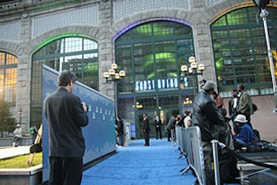 A blue carpet—the same hue as one of the logo's new colors—led to the entrance of Guastavino's.
