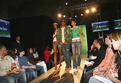 LRG dressed two of three models in Sprite's logo colors.