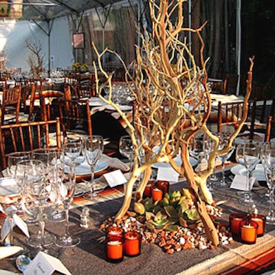 The Wildlife Conservation Society's fund-raiser honored the American Bison Society, and had centerpieces that took on a Western look.