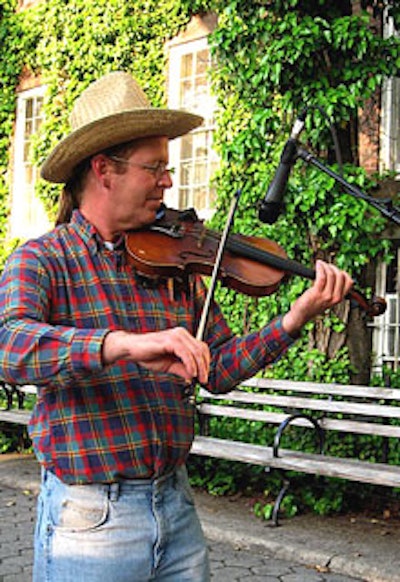 Members of the band Knuckle Dusters provided Western-style entertainment.