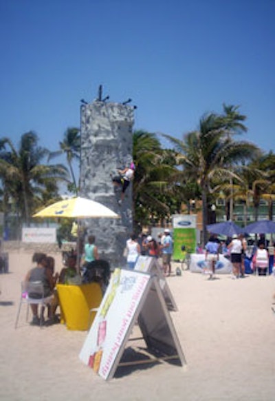 A 24-foot-tall rock wall provided by R.E.A.D. Amusements traveled to all four cities, including Miami's Lummus Park on May 6.