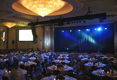 A production team from ABC created dramatic stage lighting for the main ballroom.
